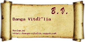 Banga Vitália névjegykártya